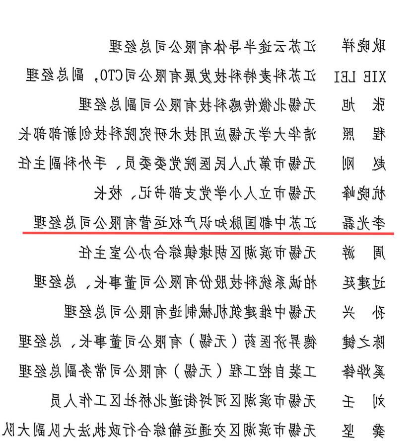 江苏龙8国际李光磊获评无锡滨湖区“2024年高质量发展突出贡献个人”(图3)